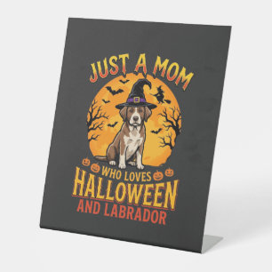 Signe De Table Halloween Labrador Maman Sorcière Chien Design_1