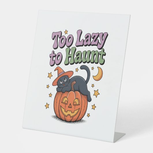 Signe De Table Halloween Lazy Ghost (Recto)