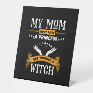 Signe De Table Halloween Ma mère a formé une sorcière Anniversair