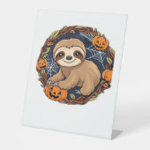 Signe De Table Halloween, Sloth, 31 octobre, Thanksgiving Class (Recto)