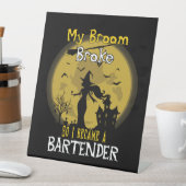 Signe De Table Halloween sorcière barman (In SItu)