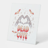Signe De Table halloween Squelette Mains Coeur, chauves-souris et (Recto)