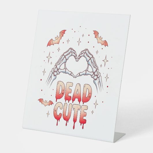 Signe De Table halloween Squelette Mains Coeur, chauves-souris et (Recto)