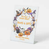 Signe De Table Halloween Tiny Feet, Baby shower sucré Éffrayant (Recto)