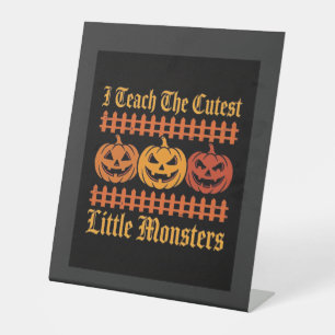 Signe De Table Halloween Trick Or Treat Petits Monstres Citrouill