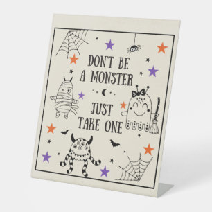 Signe De Table Halloween Trick ou Treat prenez juste un bonbon po
