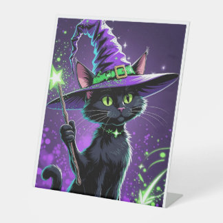 Signe De Table Hallowen Cat Theme