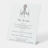 Signe De Table hand drawn Chandelier Wedding Drinks List (Recto)