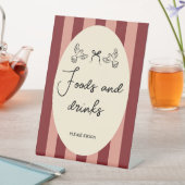 Signe De Table Hand Drawn Scribble Wedding Food & drinks  sign (In SItu)