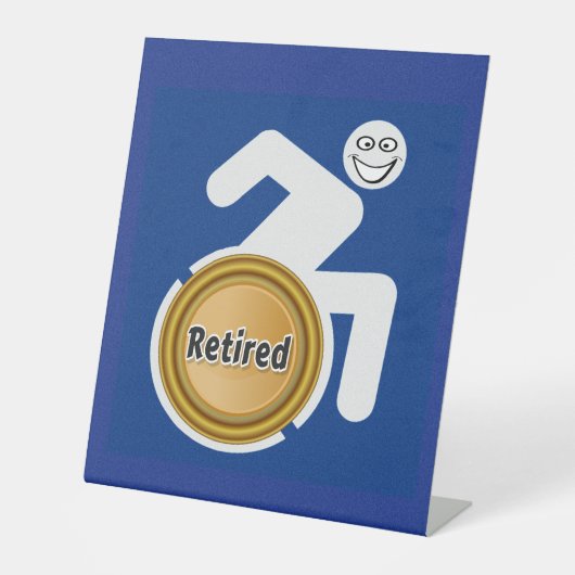 Signe De Table Handicapés à la retraite (Recto)