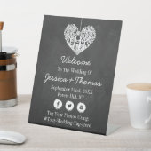 Signe De Table Hanging Heart Tree Chalkboard Mariage Collection (In SItu)