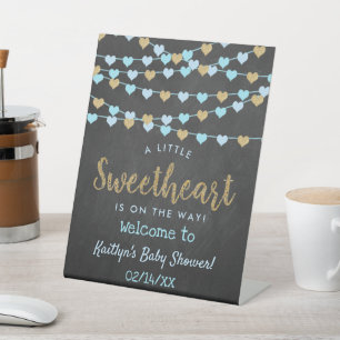 Signe De Table Hanging Love Hearts Baby shower amoureux Bienvenue