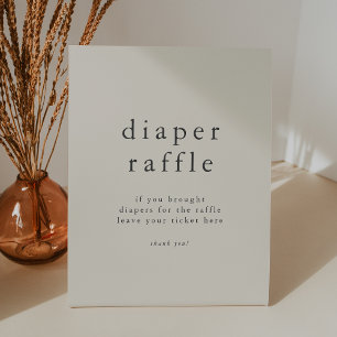 Signe De Table HANNAH Vintage Baby shower simple Déchets Raffin