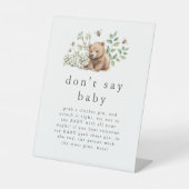 Signe De Table HANNAH Woodland ne pas dire Baby shower de jeu de  (Recto)