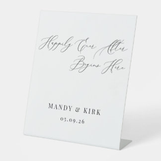 Signe De Table Happily Ever After Begins Here Wedding Backdrop 