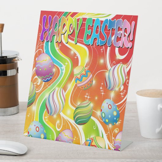 Signe De Table Happy Easter Eggs Festive Pattern (In SItu)
