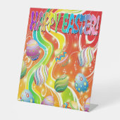 Signe De Table Happy Easter Eggs Festive Pattern (Recto)