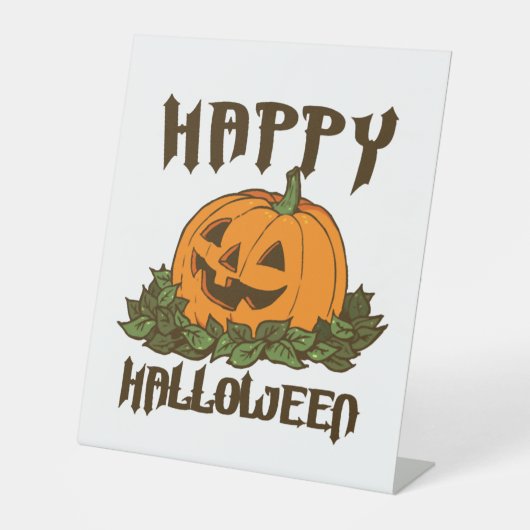 Signe De Table Happy Halloween drôle Costume Halloween (Recto)