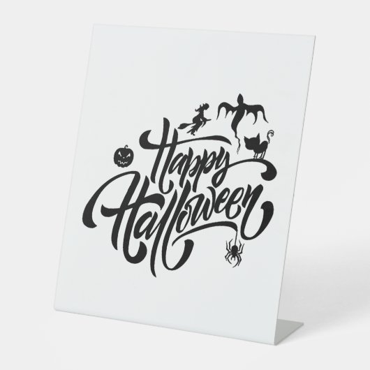 Signe De Table happy Halloween, Halloween party, funny Halloween  (Recto)