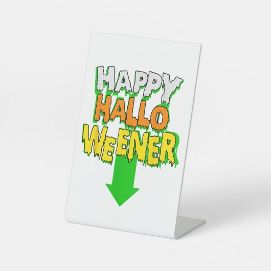 Signe De Table Happy Halloweener drôle Halloween (Recto)