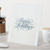 Signe De Table Happy Holidays Merry Christmas Family New Year (In SItu)