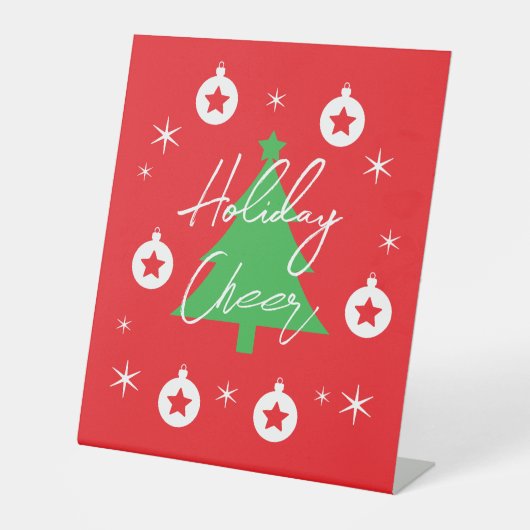 Signe De Table Happy Holidays Merry Christmas New Year (Recto)