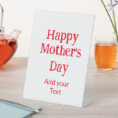 Signe De Table Happy mother's day red add text simple minimal mom (In SItu)