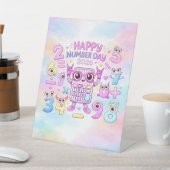 Signe De Table Happy Number Day 2026 Cute Calculator Design (In SItu)
