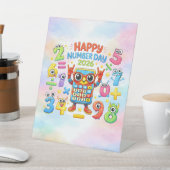 Signe De Table Happy Number Day 2026 Cute Maths Desk Art (In SItu)