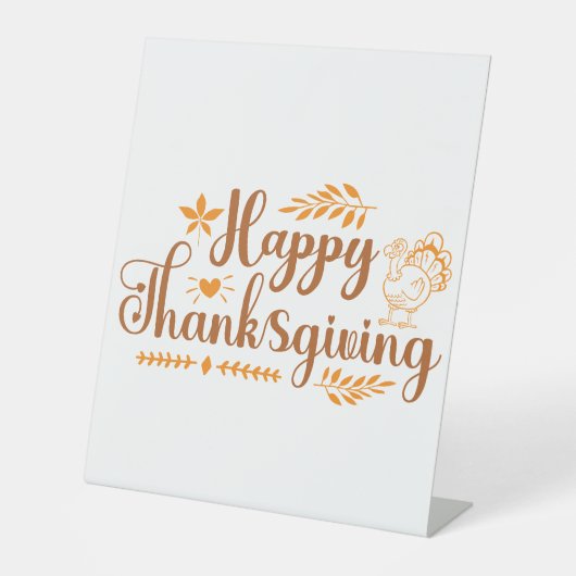 Signe De Table Happy Thanksgiving (Recto)
