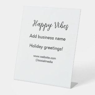 Signe De Table Happy vibes Noël voeux de vacances business y