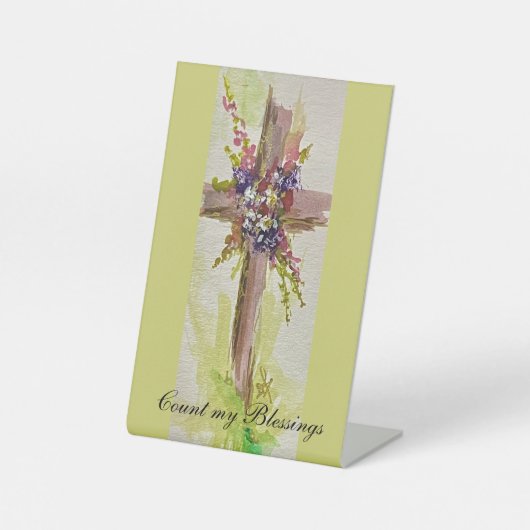 Signe De Table He is Risen Pedestal Sign (Recto)