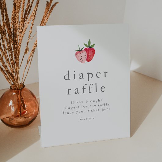 Signe De Table HEIDI Berry rose Sweet Baby shower Déchets Raffle