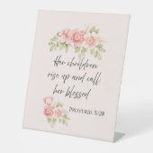 Signe De Table Her children rise up and call her blessed  (Recto)