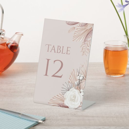 Signe De Table Herbe Pampass Boho Blush (In SItu)