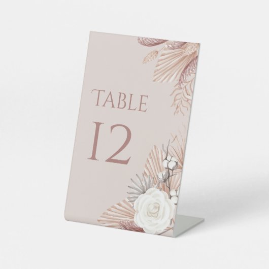Signe De Table Herbe Pampass Boho Blush (Recto)