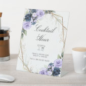 Signe De Table Heure de Cocktail de Mariage aux Fleurs Bleues Vio (In SItu)