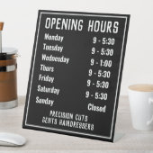 Signe De Table Heures d'ouverture du magasin (In SItu)