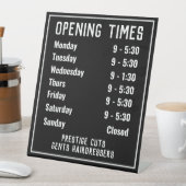 Signe De Table Heures d'ouverture du magasin (In SItu)