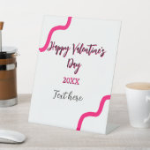 Signe De Table Heureuse Sainte-Valentin rose noir spirale audacie (In SItu)