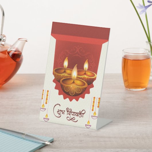 Signe De Table Heureux Diwali (In SItu)