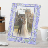 Signe De Table Hibiscus & dentelle BLEU (In SItu)