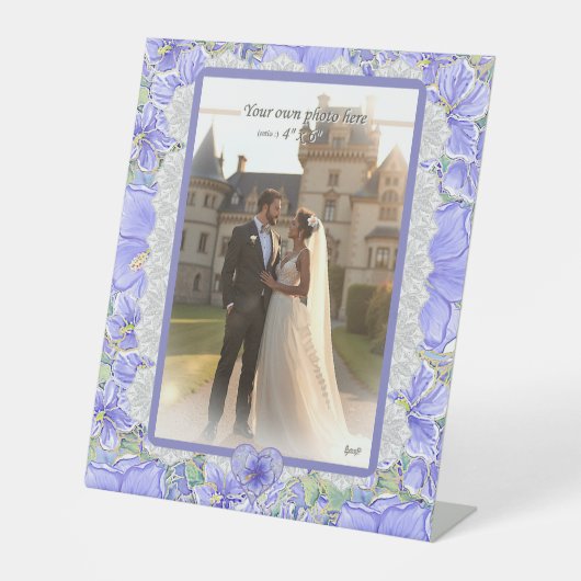 Signe De Table Hibiscus & dentelle BLEU (Recto)