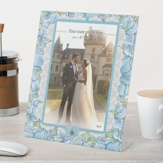 Signe De Table Hibiscus & dentelle TURQUOISE (In SItu)