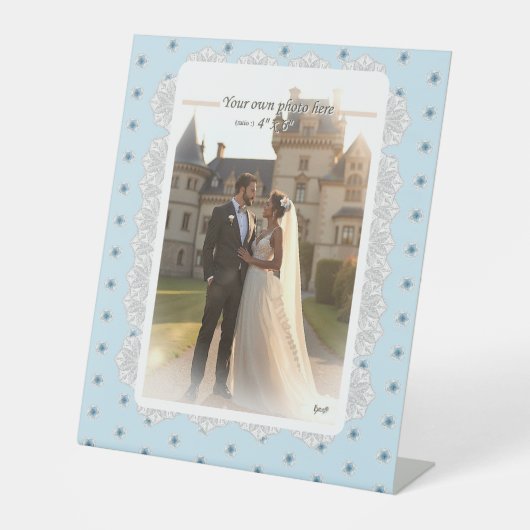 Signe De Table Hibiscus & dentelle TURQUOISE (Recto)