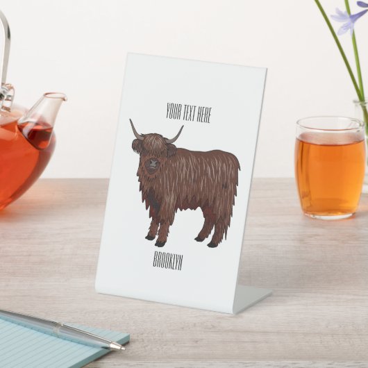 Signe De Table Highland cow (In SItu)