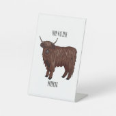 Signe De Table Highland cow (Recto)