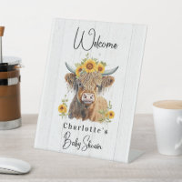 Highland Cow Floral Boho Farm Fête des mariées ani