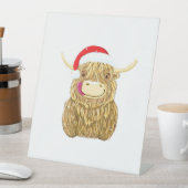 Signe De Table Highland Cow Joyeux T-shirt Neige de Noël Essentia (In SItu)