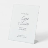 Signe De Table Histoires d'amour de mariage de calligraphie chic (Recto)